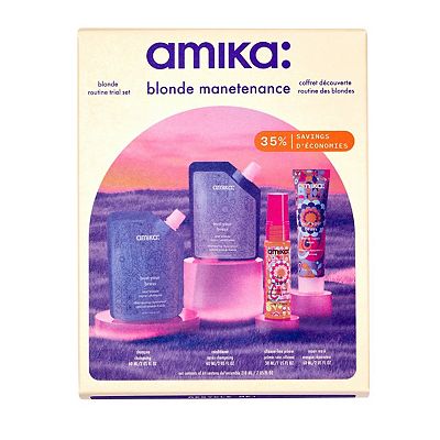 amika Mini Bust your Brass Purple Shampoo & Conditioner Set