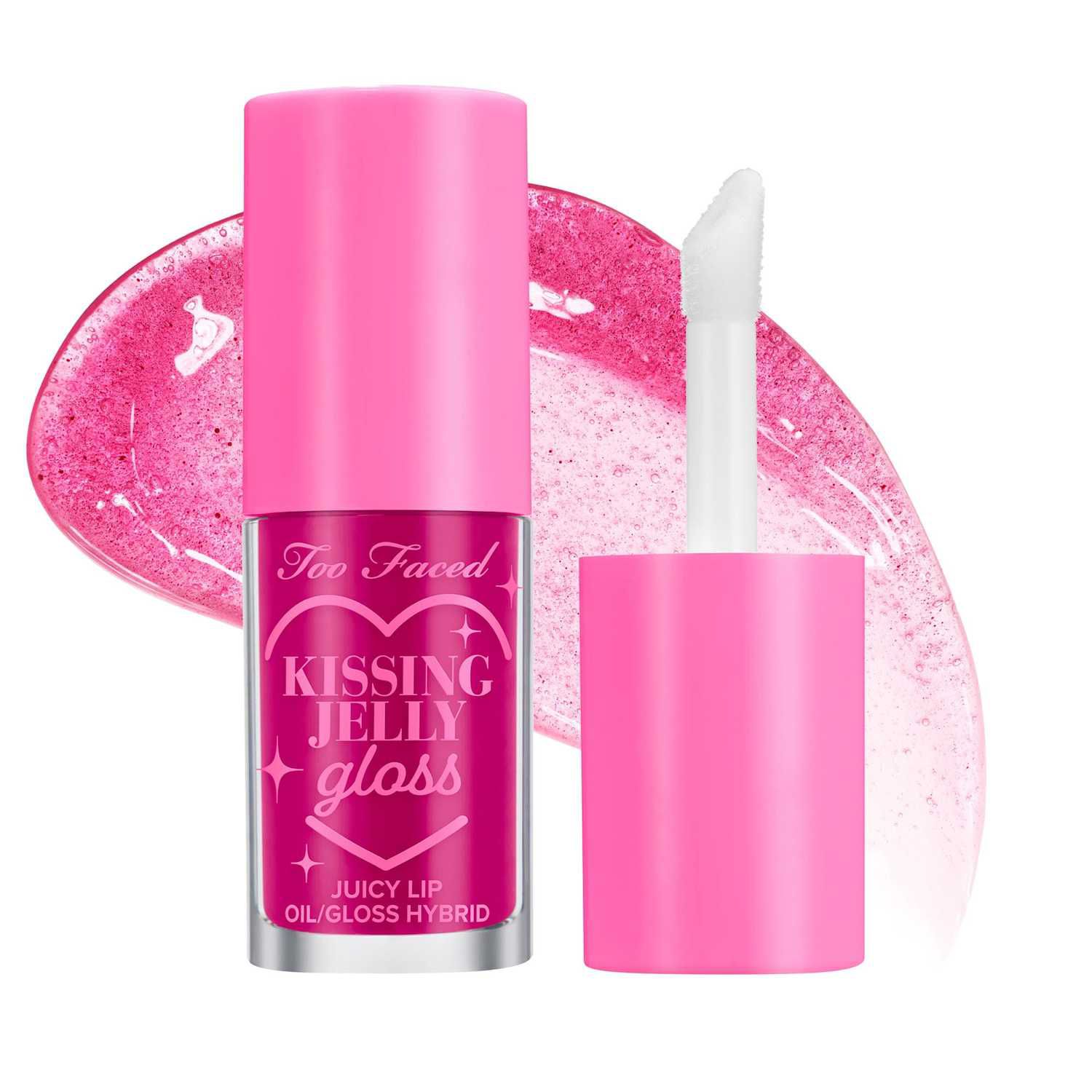 Too Faced Kissing Jelly Non-Sticky Lip Oil Gloss - Raspberry