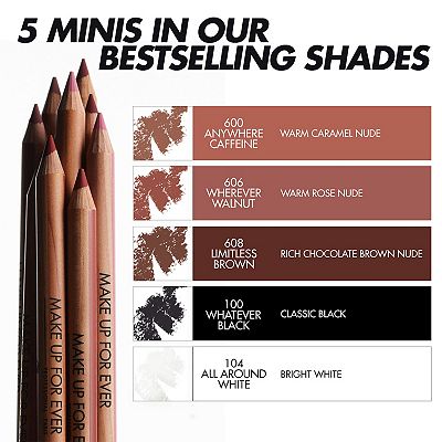 MAKEUP FOREVER 10点セット(ミニサイズ試供品2点付き) MAKE UP FOR EVER Mini Artist Color Pencil Lipliner & Eyeliner Kit