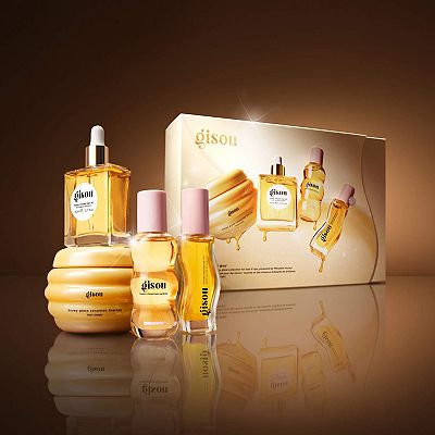 Gisou Glow All The Way Hair and Lip Gift Set