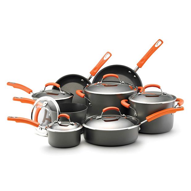 Nonstick Cookware Set Pots Pans Set, Rachel Ray 15 Piece Aluminum