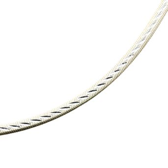 Karat Rush Sterling Silver Two Tone Reversible Herringbone Chain Anklet