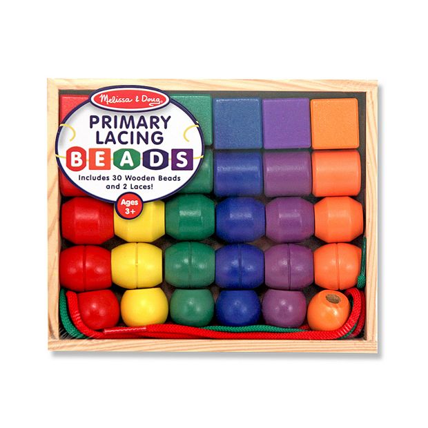 Melissa & Doug Primary Lacing Beads - Educational Toy With 30