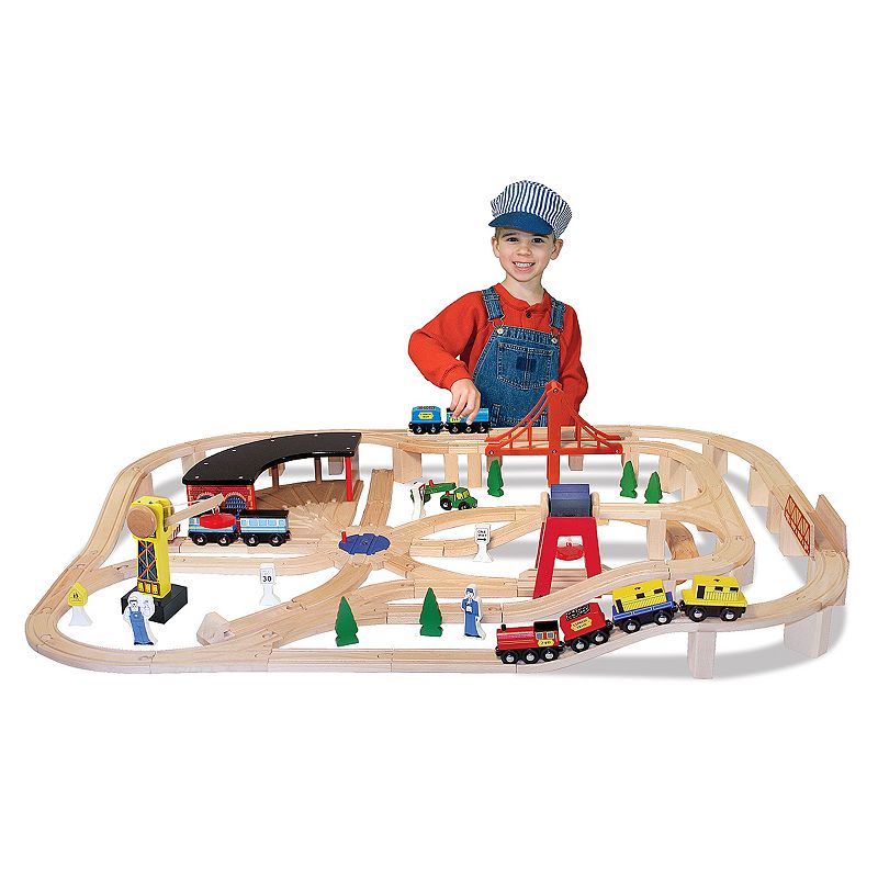 92503612 Melissa and Doug Wooden Railway Set, Multicolor sku 92503612