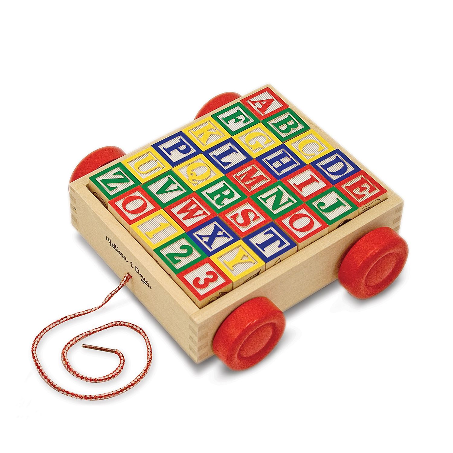 melissa and doug alphabet blocks wooden truck