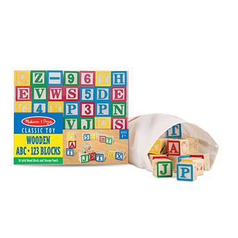 Melissa & Doug Wooden ABC/123 Blocks