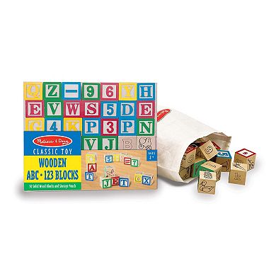 Melissa and Doug Wooden ABC 123 Blocks