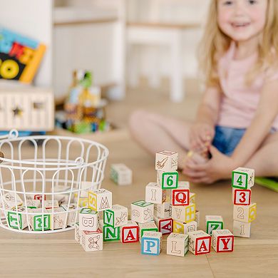 Melissa and Doug Wooden ABC 123 Blocks