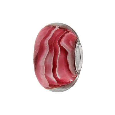 Individuality Beads Sterling Silver Swirl Glass Bead