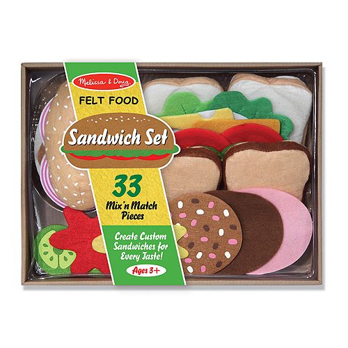  Melissa  Doug  Felt Food Sandwich Playset 