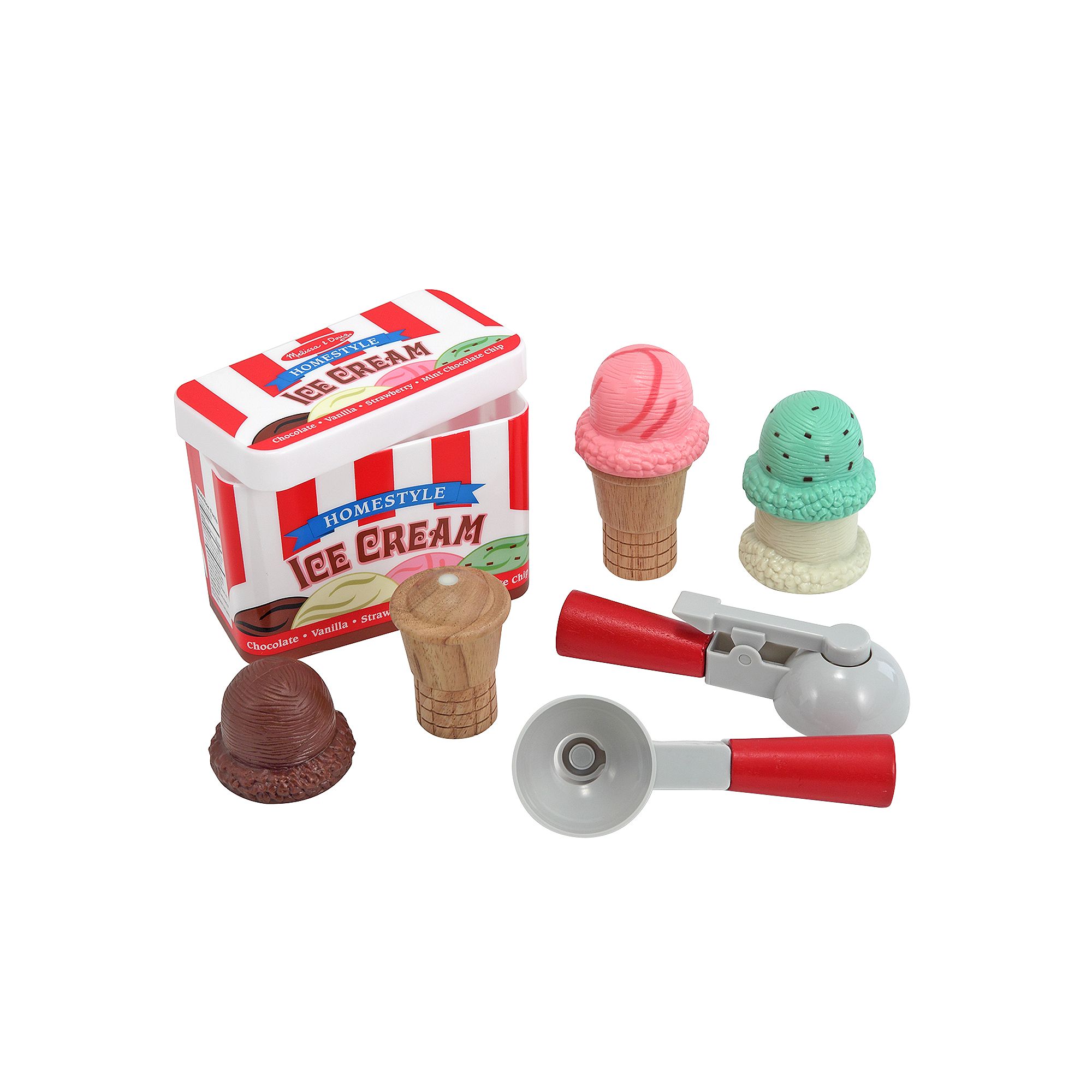 Melissa & Doug Scoop & Stack Ice Cream Cone Playset, Multicolor