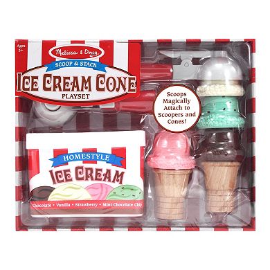 Melissa and Doug Scoop and Stack Ice Cream Cone Playset