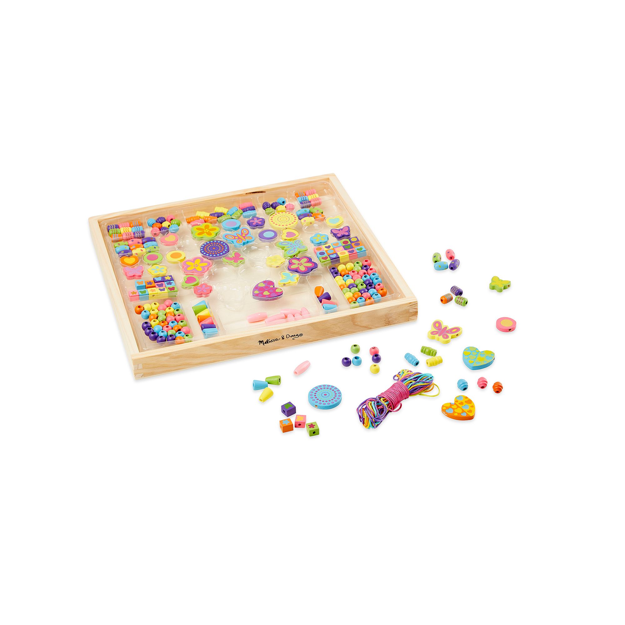 Melissa & Doug Bead Bouquet Wooden Bead Set, Multicolor