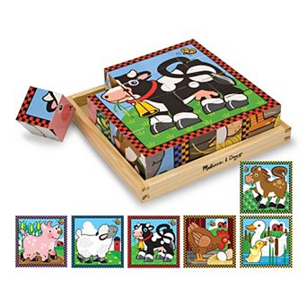 Melissa & Doug Farm Wood Cube Puzzle