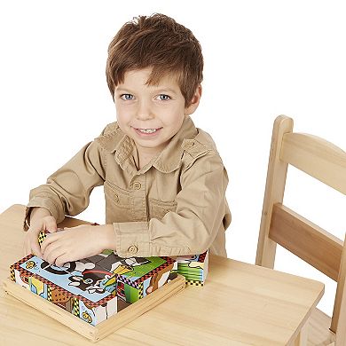 Melissa & Doug Farm Wood Cube Puzzle