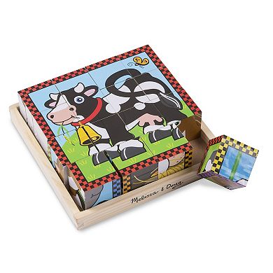 Melissa & Doug Farm Wood Cube Puzzle