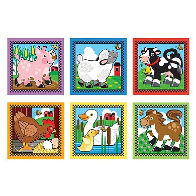 Melissa & Doug Farm Wood Cube Puzzle