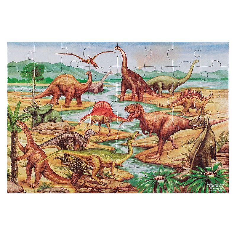 Melissa & Doug Dinosaurs Floor Puzzle, Multicolor