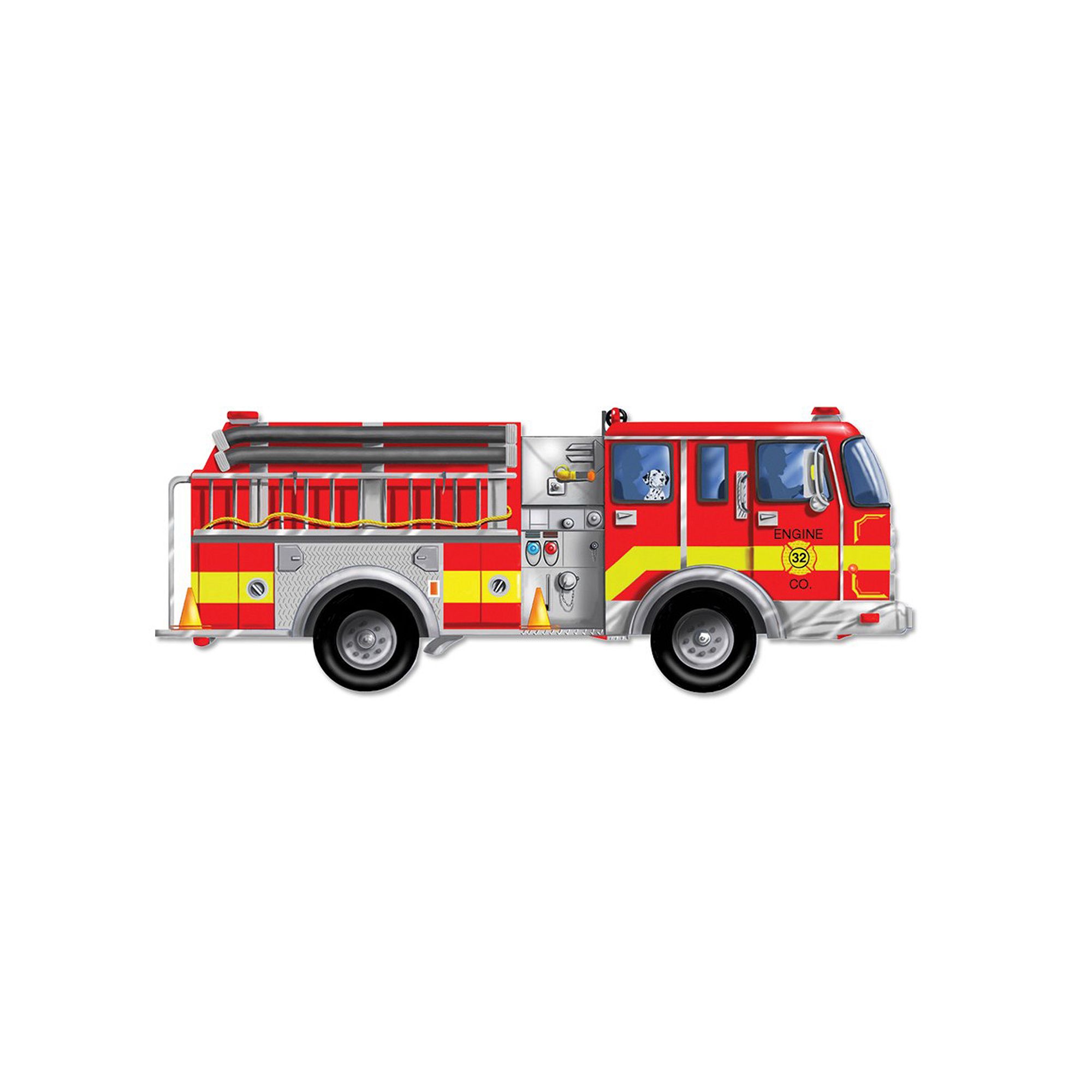 Melissa & Doug Fire Truck Floor Puzzle, Multi