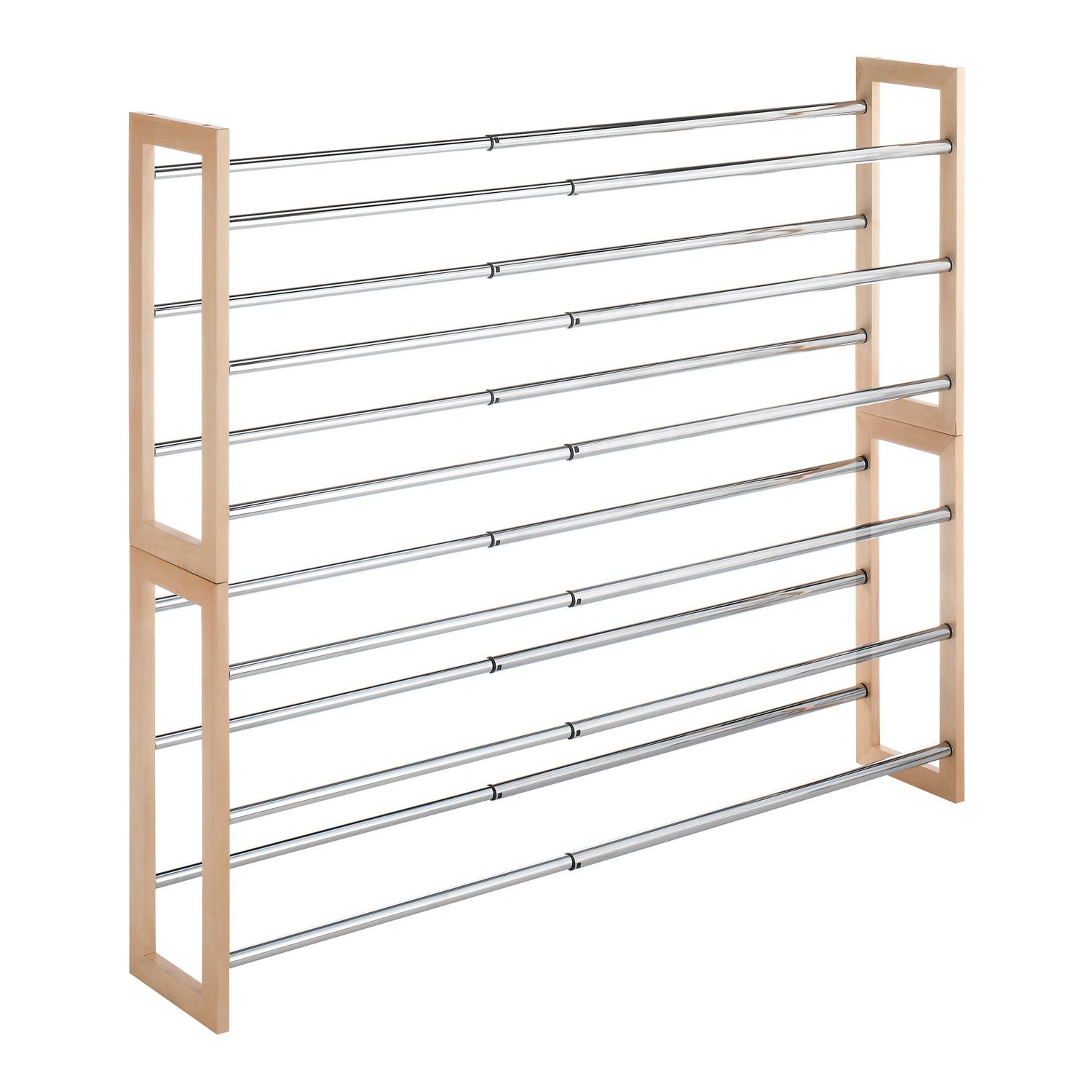 Juvale 4 Tier Expandable Stackable Shoe Rack, 24-45 Shelf