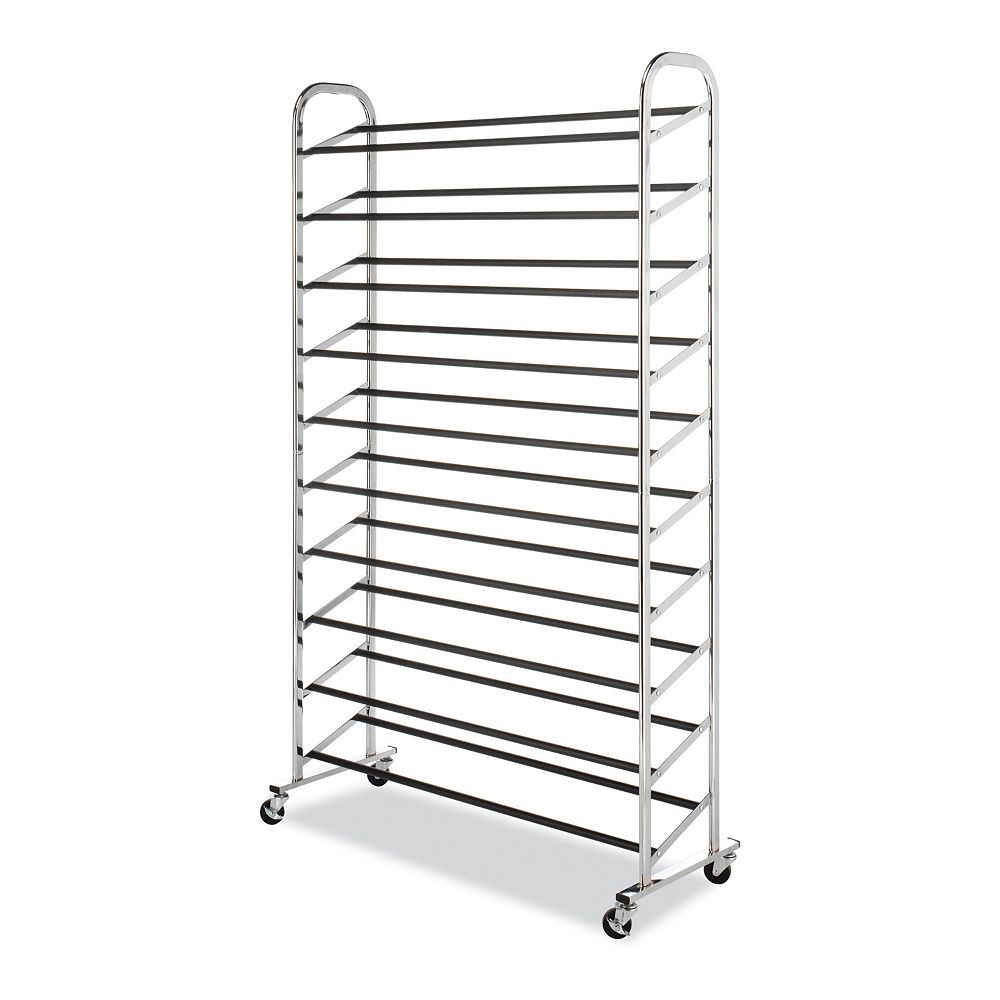 Whitmor 10-Tier Rolling Shoe Rack