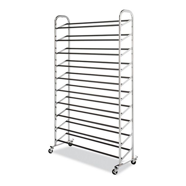 Whitmor 10 Tier Rolling Shoe Rack