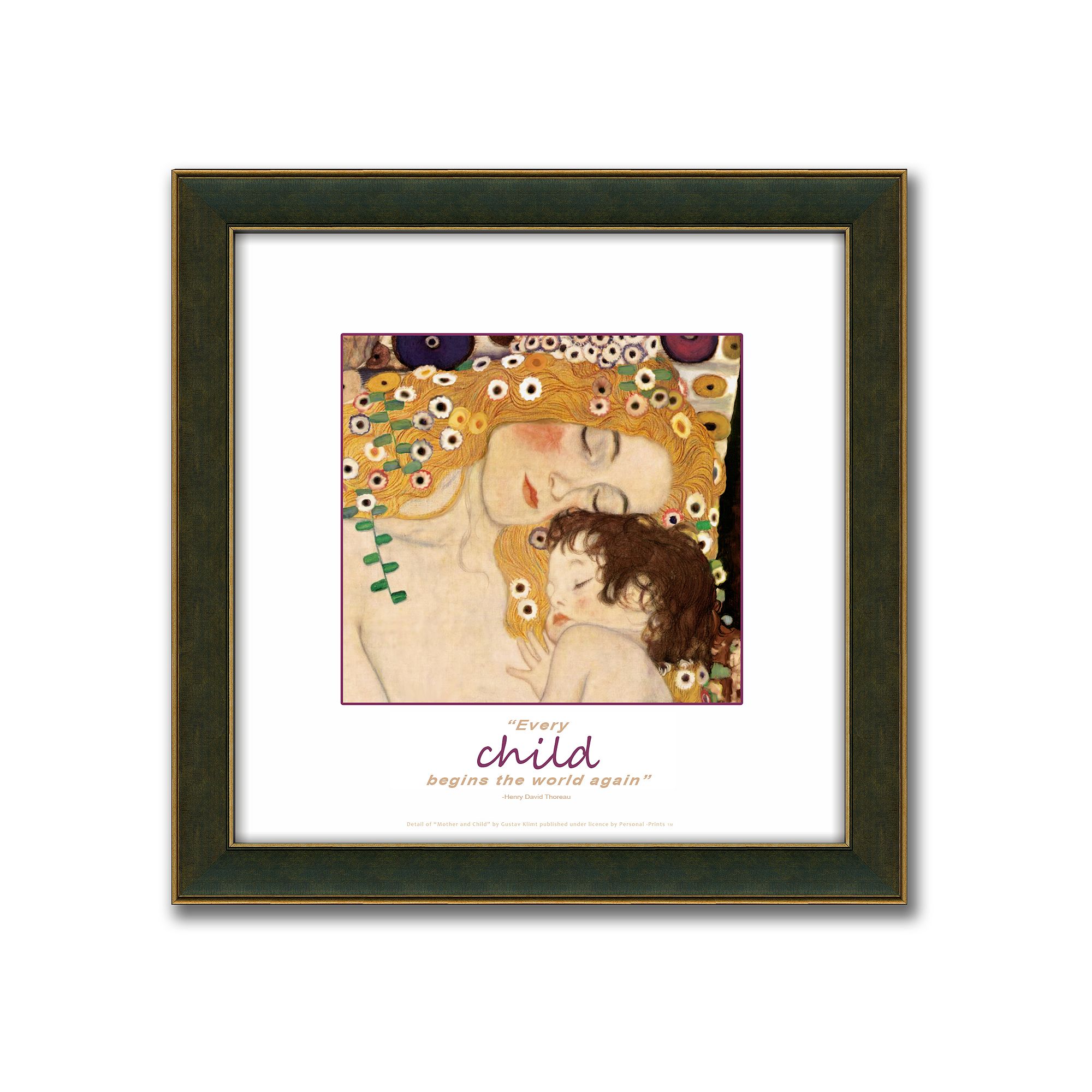 The Three Ages of Woman Framed Canvas Art By Gustav Klimt - 18 x 18