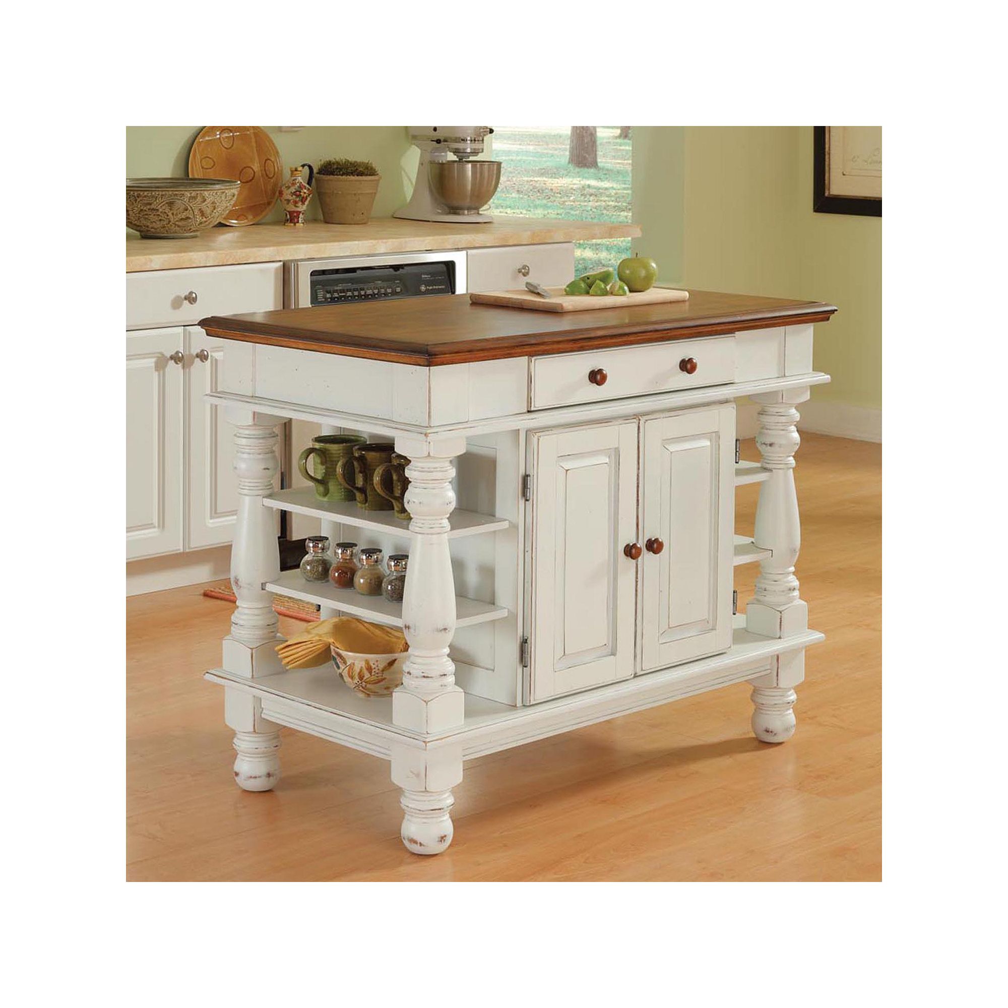 Americana Kitchen Island, Antq White