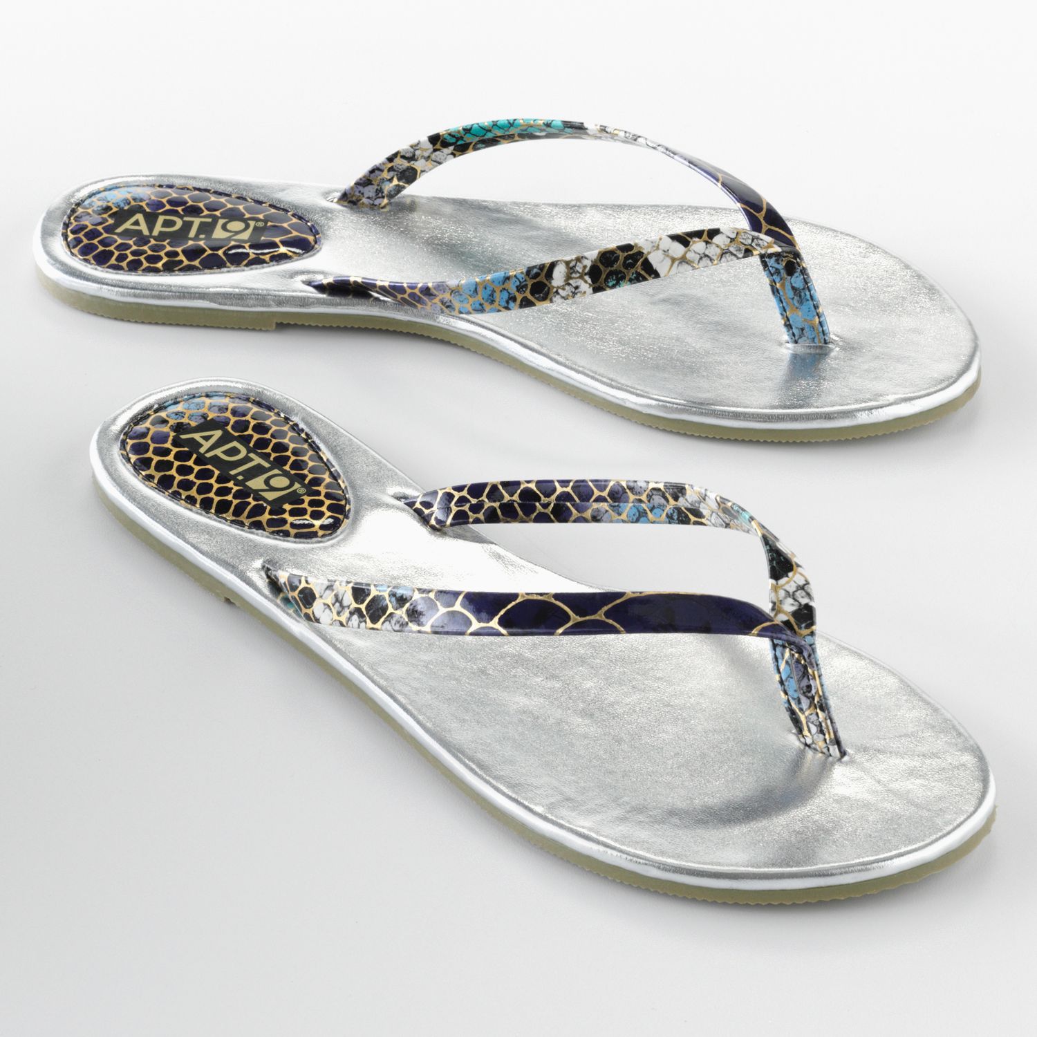 snakeskin flip flops