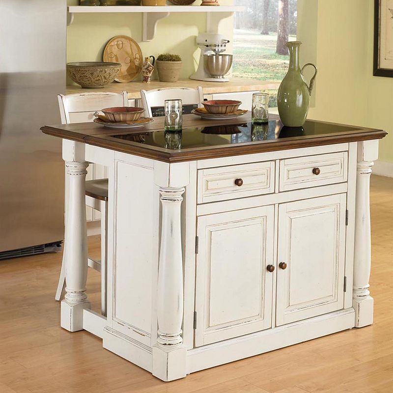 92530496 Monarch 3-pc. Kitchen Island with Granite Top and  sku 92530496