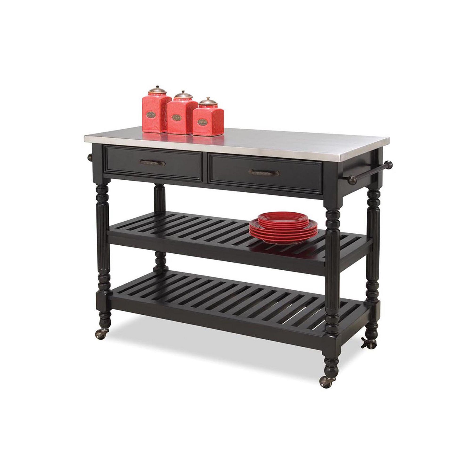 Savannah Kitchen Cart, Black