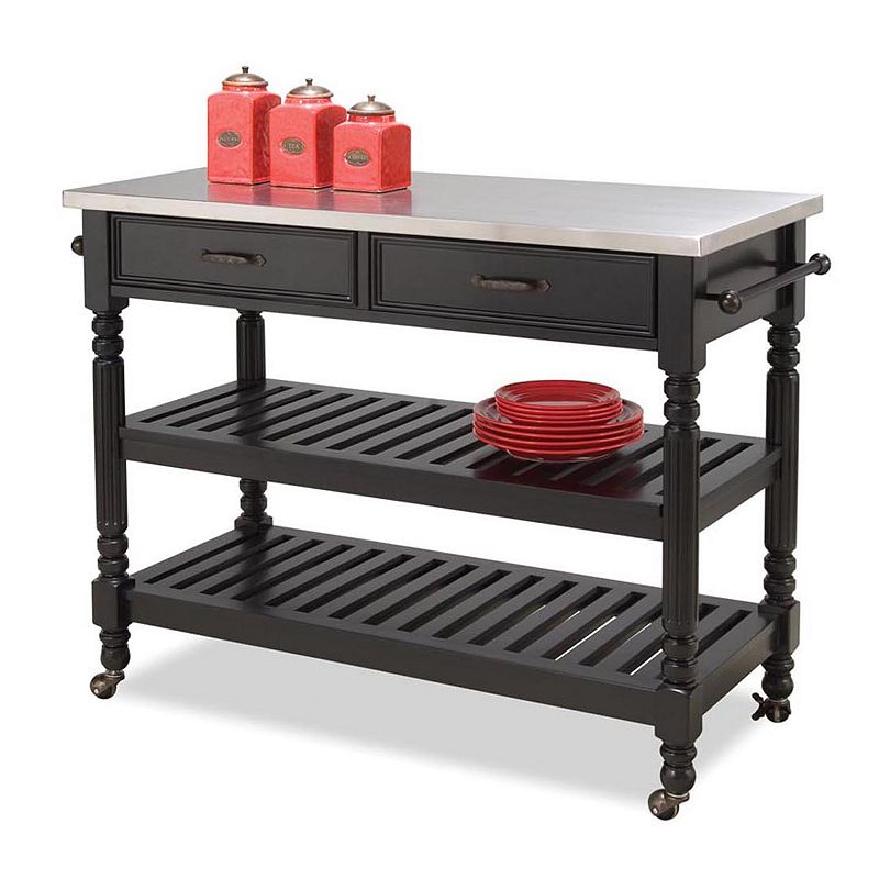 92530688 Savannah Kitchen Cart, Black, Furniture sku 92530688