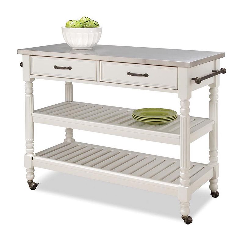 Savannah Kitchen Cart, White, Furniture