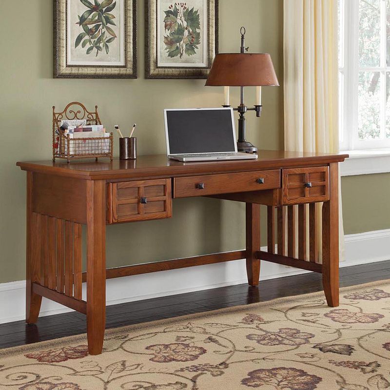 92531214 Arts & Crafts Executive Desk, Brown, Furniture sku 92531214