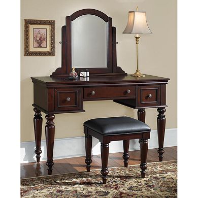 Lafayette Vanity Table With Mirror And Bench Set