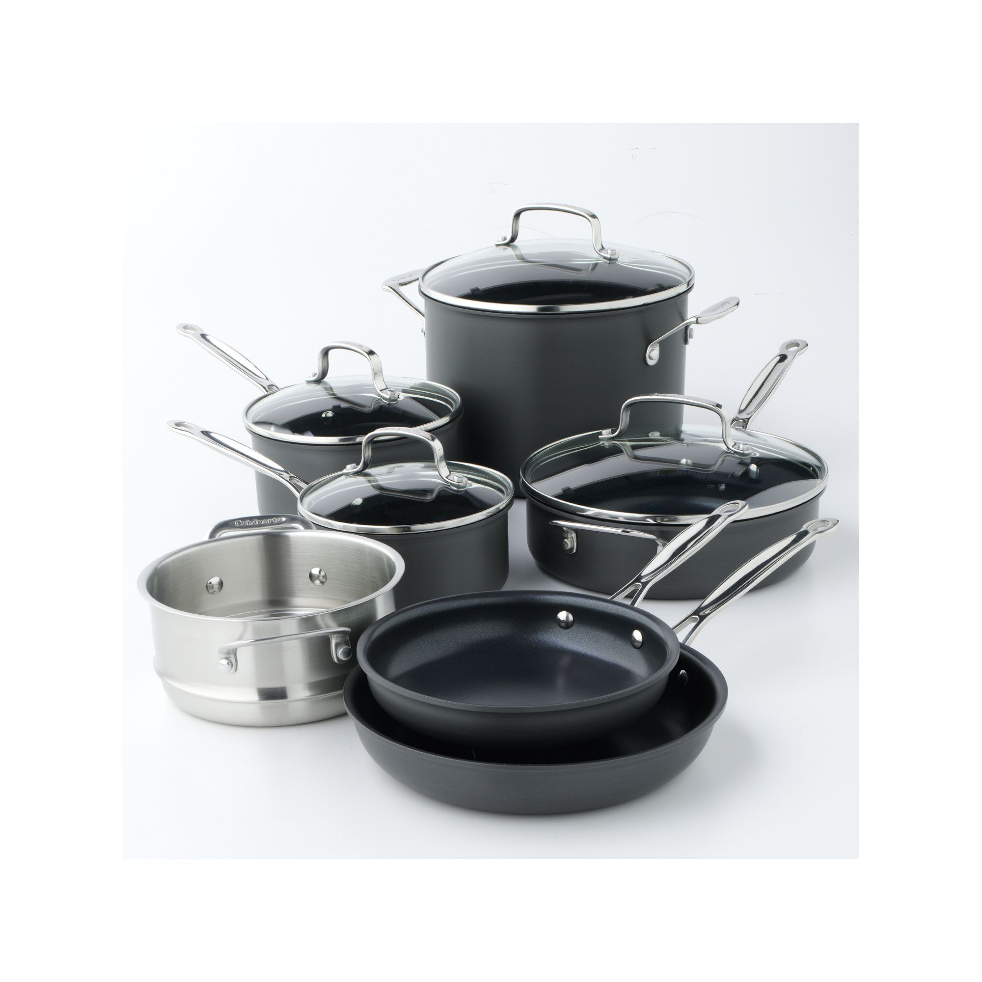 Cuisinart® Chefs Classic Nonstick Hard-Anodized 11-pc. Cookware Set, Grey