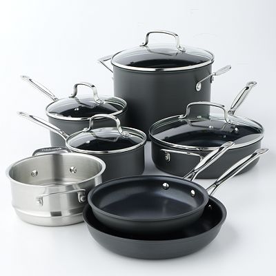 Ensemble Poêles Cuisinart – Aluminium – 8 Et 12 Pouces – Antiadhésif – Noir