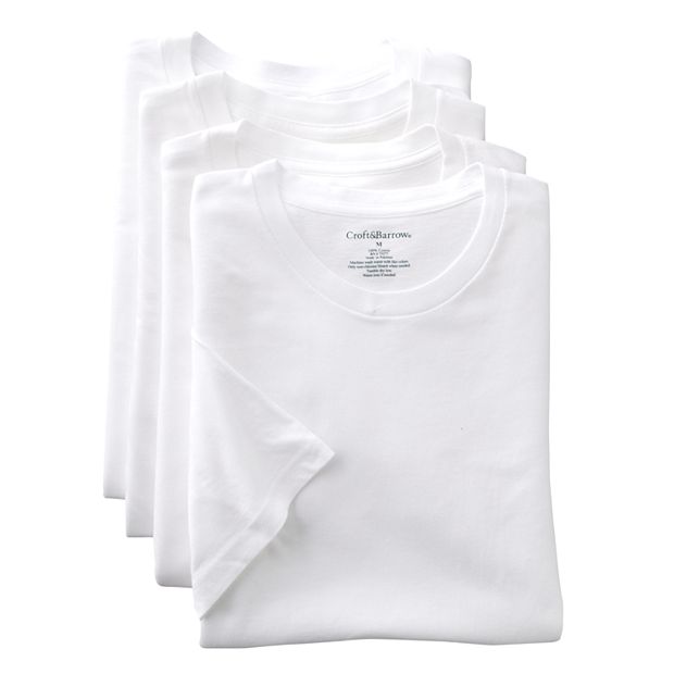 Big Tall Croft Barrow 4 pk. Crewneck Tee