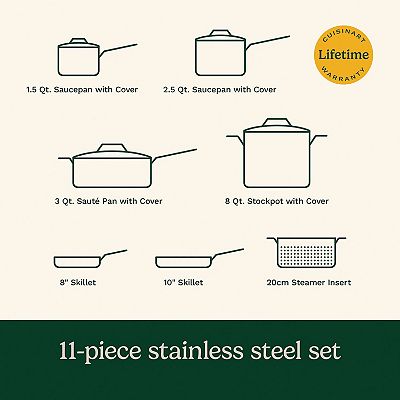 Cuisinart Chef's Classic 11-pc. Stainless Steel Cookware Set
