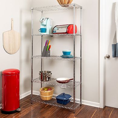 Honey-Can-Do Chrome Adjustable Shelving Unit - 5 Tier