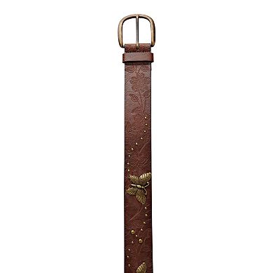 Relic by Fossil Studded Floral Butterfly Belt