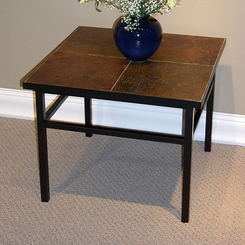Slate End Table