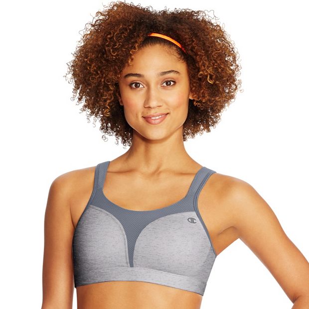 CHAMPION DOUBLE DRY ABSOLUTE WORKOUT II SPORTS BRA GREY #6715 SMALL NEW $20