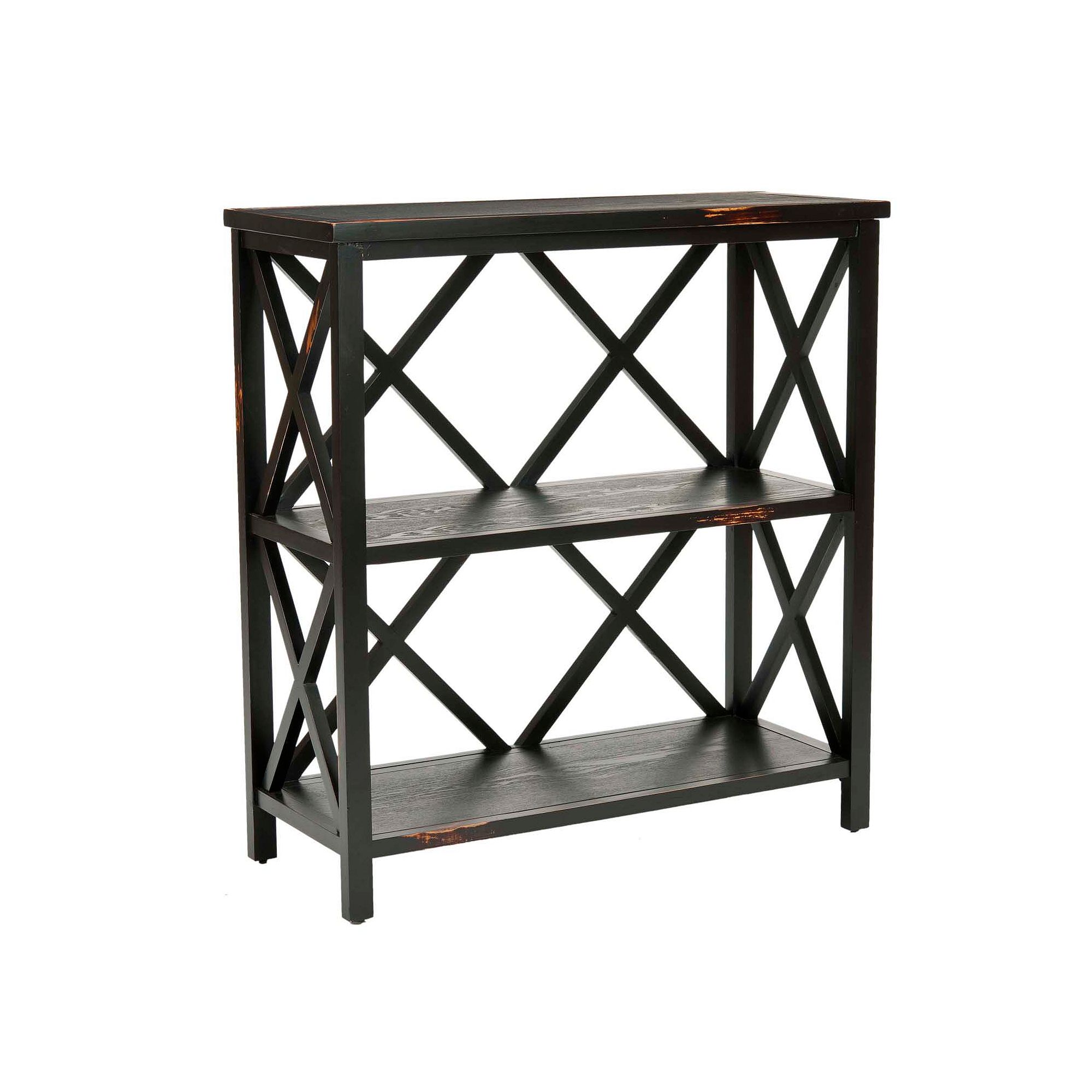 Safavieh Oliver Low Etagere Bookshelf, Black