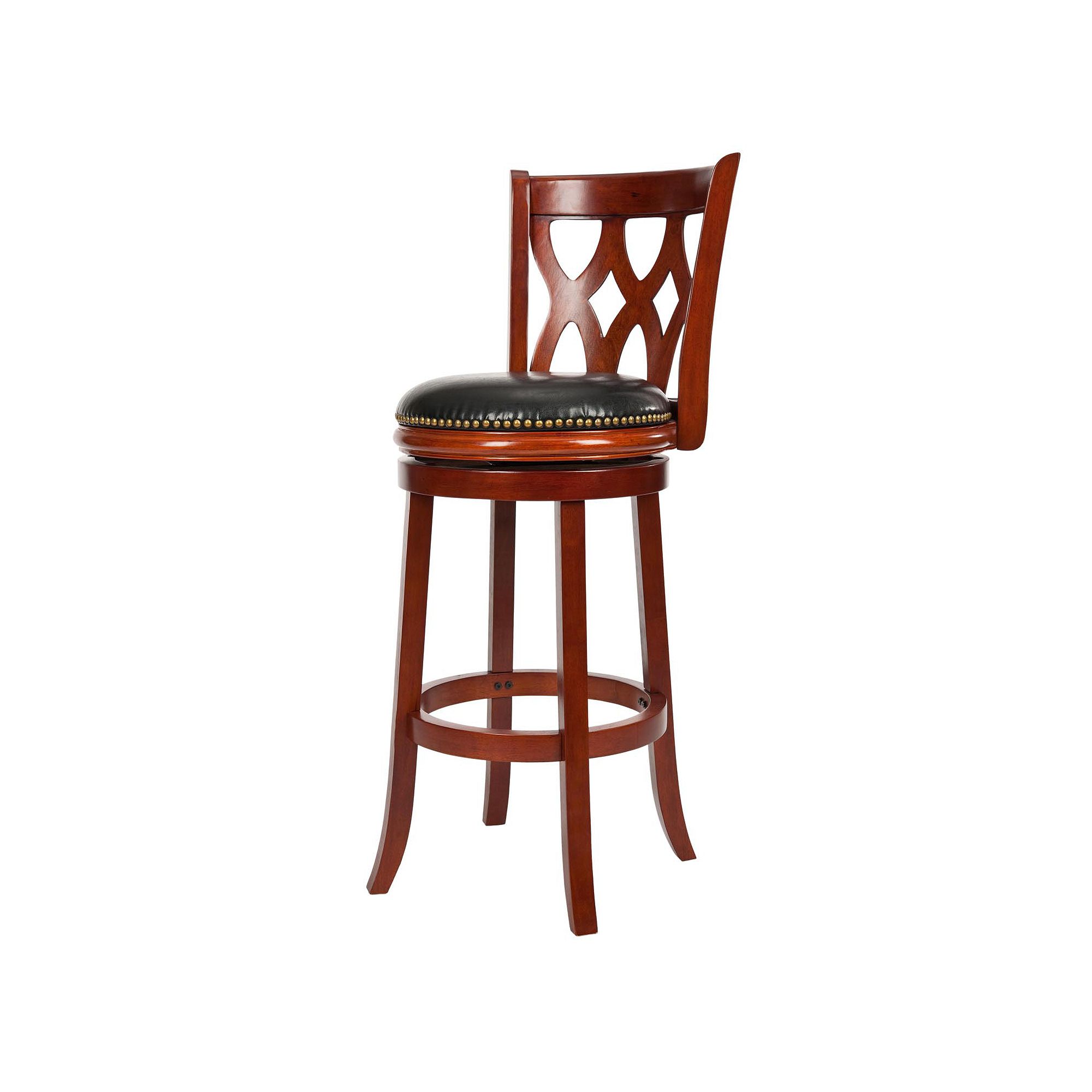 Safavieh Asher Swivel Bar Stool, Blk Red