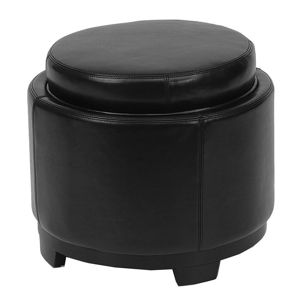Safavieh Carter Round Storage Tray Ottoman