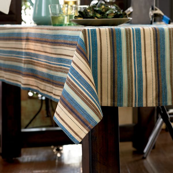 Modest 60 x 102 oval tablecloth Bobby Flay Sea Serape Tablecloth 60 X 102 Oblong