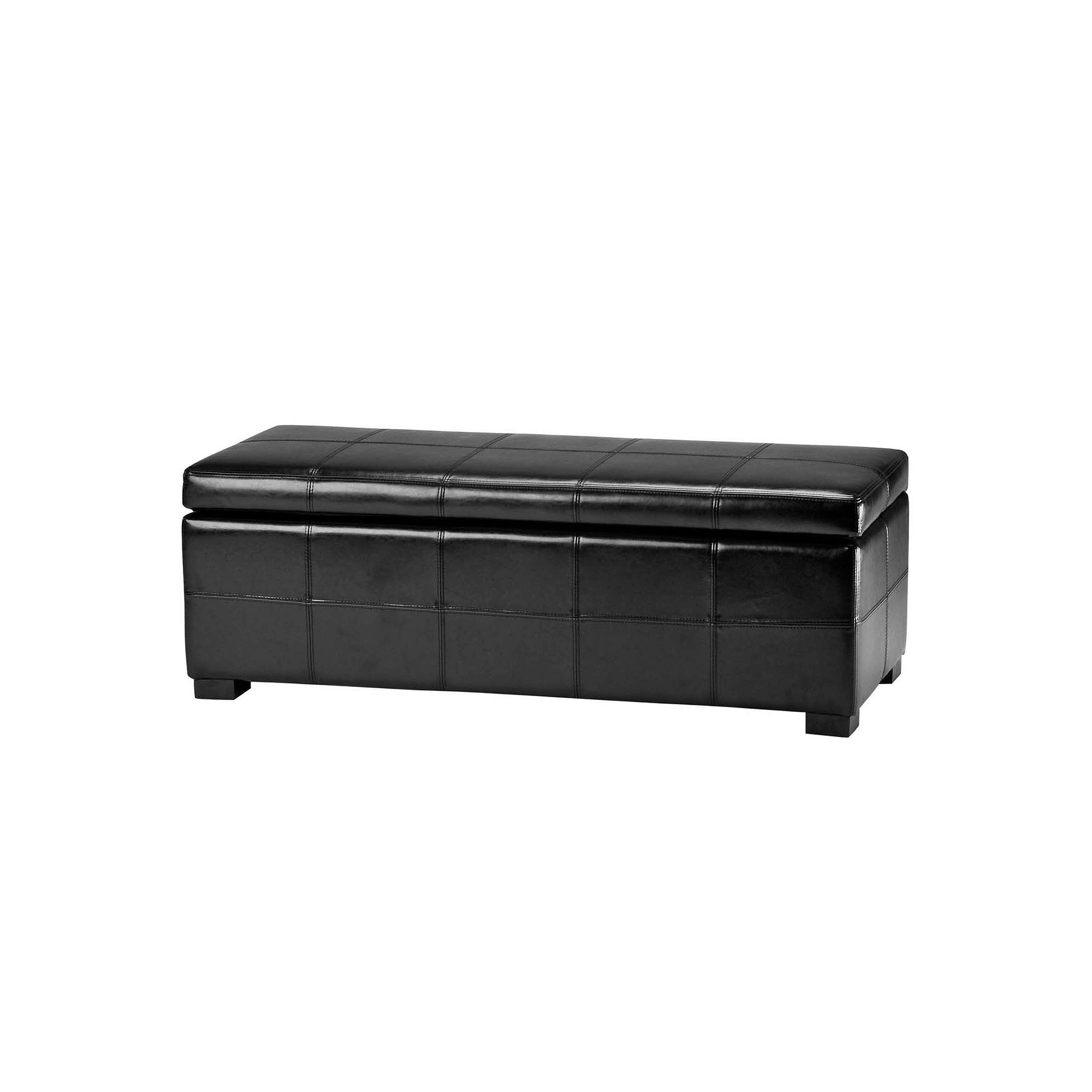 Safavieh Bella Faux-Leather Large Storage Bench, Black
