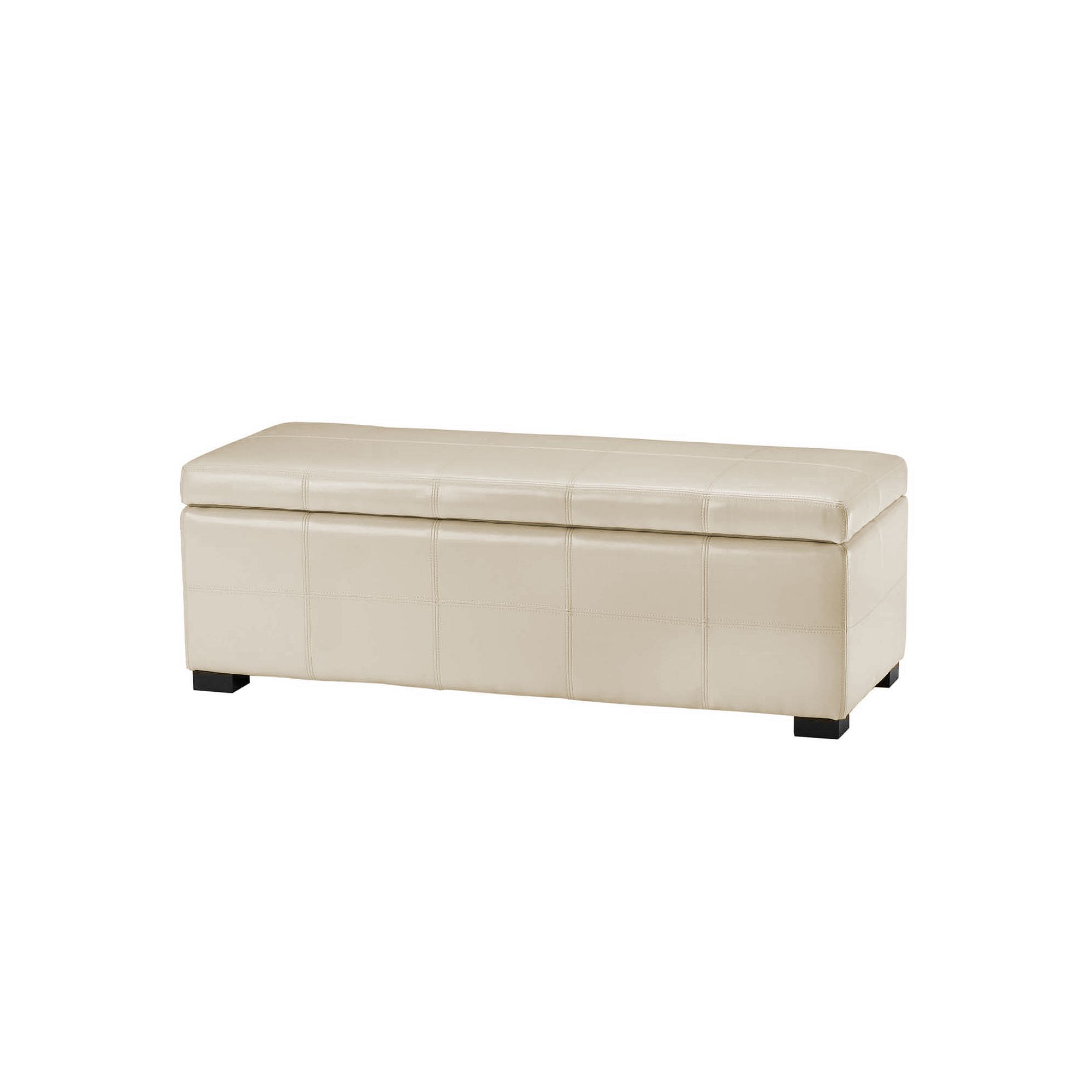 Safavieh Bella Faux-Leather Large Storage Bench, Flat Ivory
