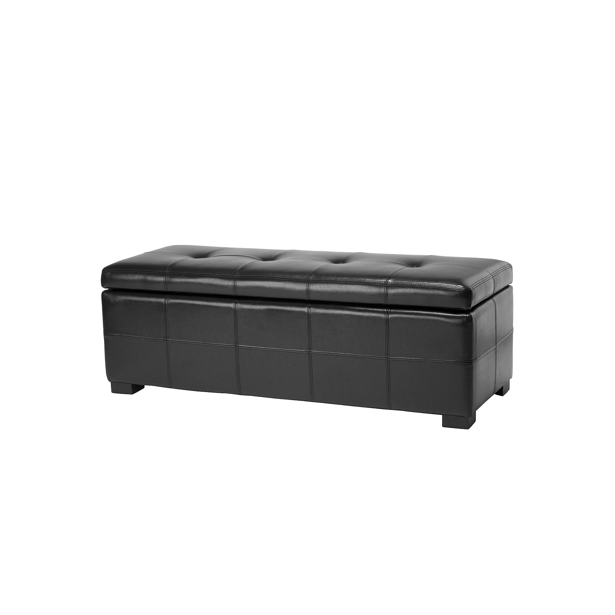 Safavieh Vivienne Large Tufted Storage Bench, Black
